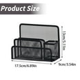 thumbnail image 3 of Under $2 Wire Mesh Letter Tray, Metal Mesh Desktop File Rack - 3-Tier Vertical Organizer for Letters, Notebooks & Office Supplies, 3 Tier Desktop Organizer, Black, by Goohae, 3 of 8
