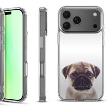 For iPhone 17 Pro Shockproof Protective Phone Case, by OneToughShield - Pug Face
