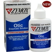 Angle View: ZYMOX Promotes Ear Health Otic Enzymatic Solution Hydrocortisone 1%,1.25 oz,New In Box