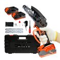 thumbnail image 2 of Mini Chainsaw 6 Inch Cordless, Handheld Portable Electric Chainsaw with Security Lock, 21V Small Power Chain Saws Battery Powered for Tree Trimming Wood Cutting Branch(2 Batteries 2 Chains), 2 of 9