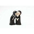 thumbnail image 1 of Love at First Bite Kissing Salt & Pepper Shakers Magnetic Ceramic Set Halloween, 1 of 1