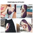 thumbnail image 6 of KLL Butterfly Over Lavender Print Eyeglass Case for Men & Women's Classy Travel Eyewear Holder Case Zipper Eyeglasses Case With Hook, 6 of 6