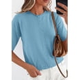 thumbnail image 6 of PRETTYGARDEN Women Spring Short Sleeve Cardigan Sweaters Button Down Knit Shirt Blouse Dressy Casual Tops Summer Outfits, 6 of 8