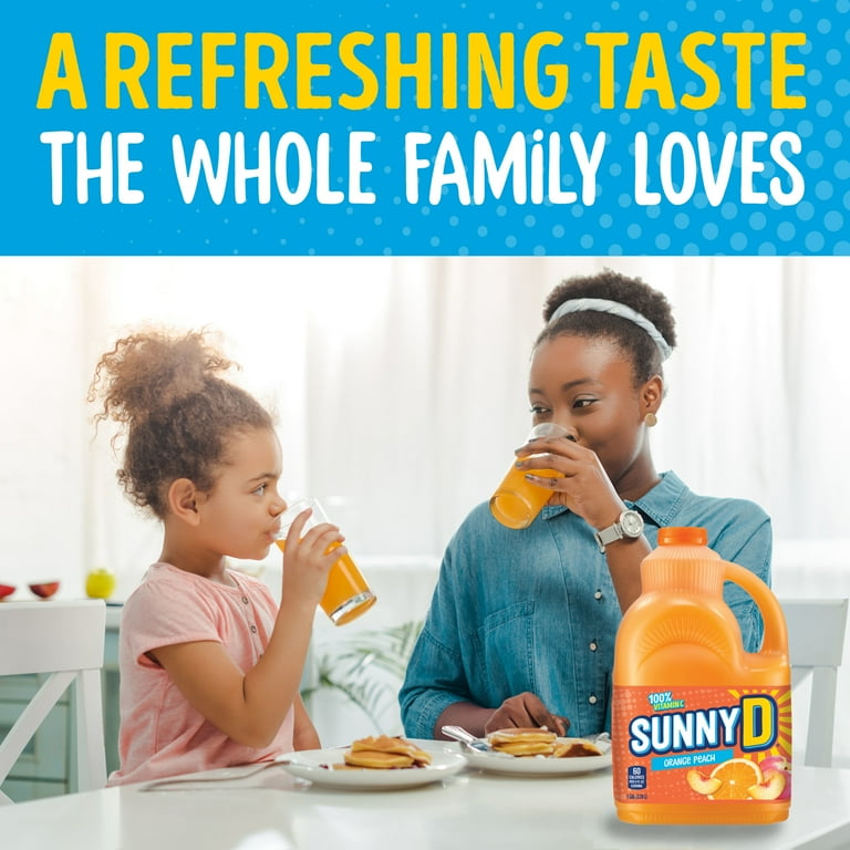 SUNNYD Orange Peach Juice Drink 1 Gallon Bottle