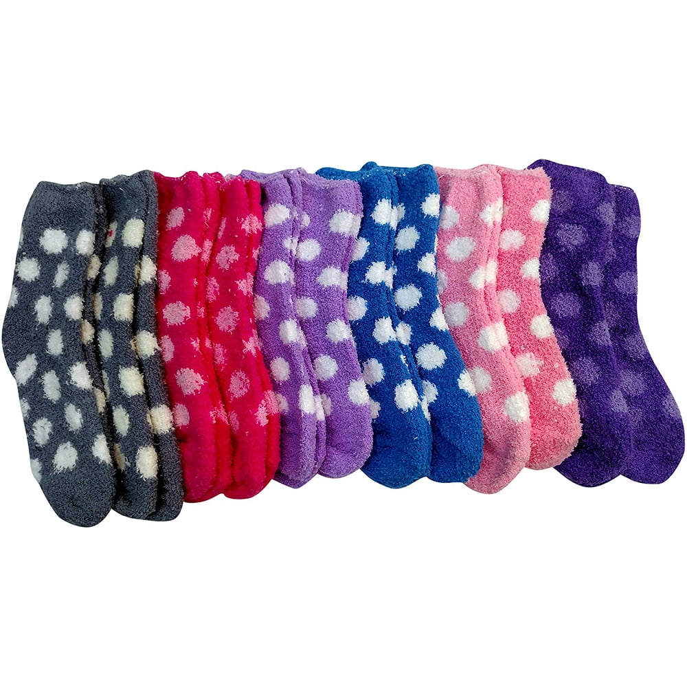 Wholesale Socks Deals Value Pack of Kids Fuzzy Socks, Assorted