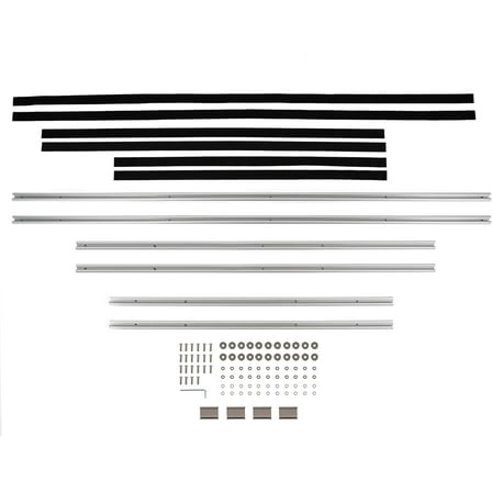 KOJEM Roof Rack Side Rails Compatible with 2007-2020 Mercedes Benz Sprinter 170 Wheel Base Rooftop Luggage Carrier Rack Tracks