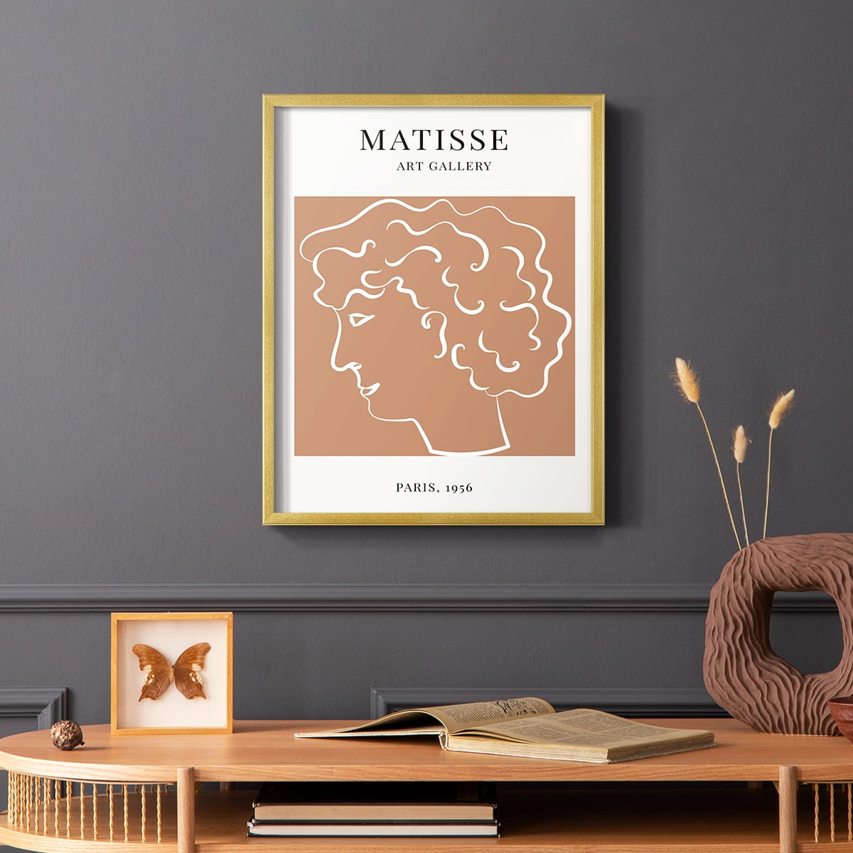 Matisse CXXVIII Framed Print in Gold Solid Wood 8 x 10 Framed Print