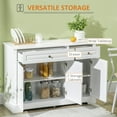 thumbnail image 4 of HOMCOM Modern Sideboard Buffet Cabinet with Storage Cupboards, 2 Drawers and Adjustable Shelves for Living Room, Kitchen, White, 4 of 8