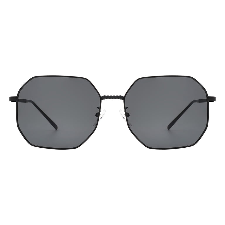 Oversized Polygon Sunglasses Geometric Octagon Metal Frame  display picture 1
