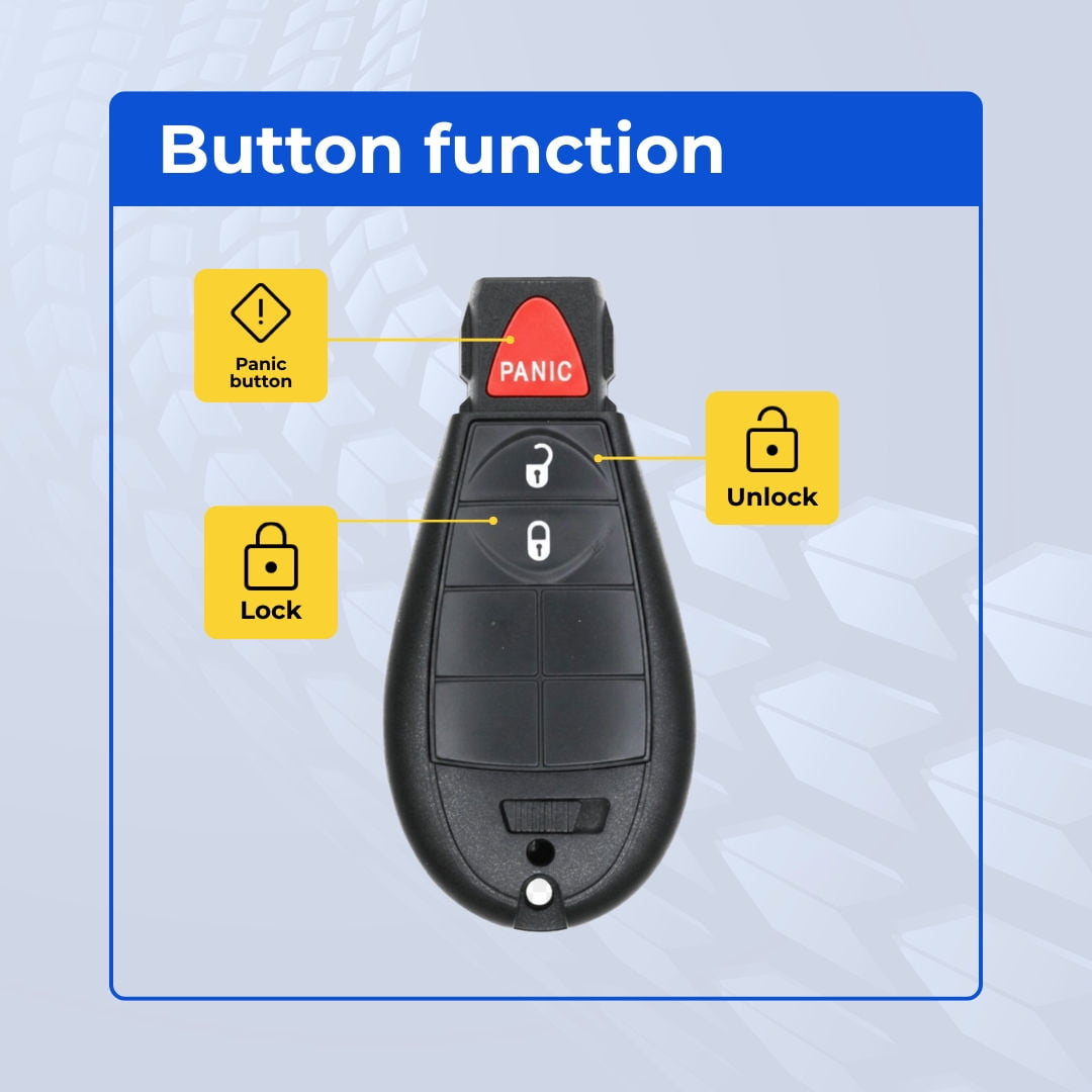 Key Fob Eye4Techs Replacement for Dodge Journey 2010 FCC IYZ-C01C IYZC01C Part Number 56046706 56046706AG 56046707 56046707AG Pack of 2