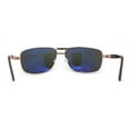 thumbnail image 4 of Mens Metal Rim Rectangle Sport Pilots Sunglasses Gold Green, 4 of 4