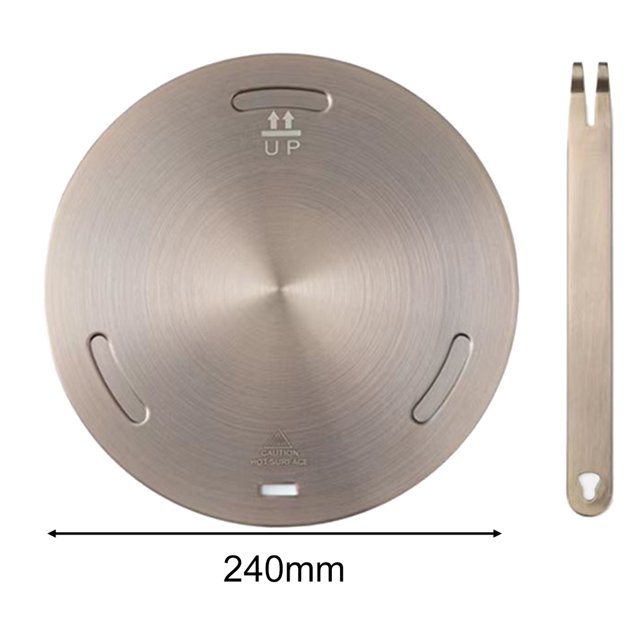 Plaque de Conduction Thermique pour Cuisinière à Induction de Cuisine, Plaque Diffuseur en Acier Inoxydable