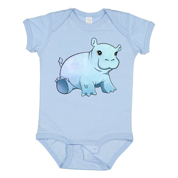 Inktastic Cute Baby Hippo Boys or Girls Baby Bodysuit