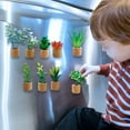 thumbnail image 6 of Plant Fridge Magnet, 14PCS Plastic Cute Refrigerator Magnet, Miniature Succulent Home Decor for Adults Kids, 6 of 10