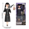 thumbnail image 3 of Wednesday Adams Figures Toy Clearance, 11.5 inch Dolls, Wine Lip, Black Full Dress, Joint Mobility Doll, Birthday Gifts for Kids Girls Fans (Buy Multiple Save 10%), 3 of 6