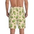 thumbnail image 3 of Kdxio Kiwi Ice Cream Print Mens Sleep Shorts Bottoms Soft Comfy Pajama Wear Pants with Drawstring Pockets, 3 of 7