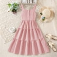 thumbnail image 6 of Babcutegg Girls’ Lightweight Sleeveless Summer Dress With Adjustable Straps And Back Bow Detail Pink Size 9, 6 of 6