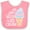 Pink and White, variant on Inktastic All You Need is Ice Cream with Ice Cream Cone Boys or Girls Baby Bib
