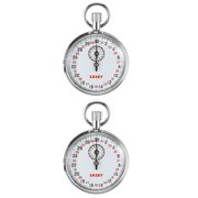 2 Count Experiment Mechanical Stopwatch Professional Teaching Silver