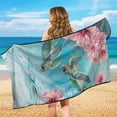 thumbnail image 4 of Uorisanigo Car Seat Cover Protector Soft Hibiscus Flower Turtle Automotive Front Seat Sweating Cover Washable Seat Decoration Universal for Auto Truck Van SUV, Easy to Install, 4 of 8