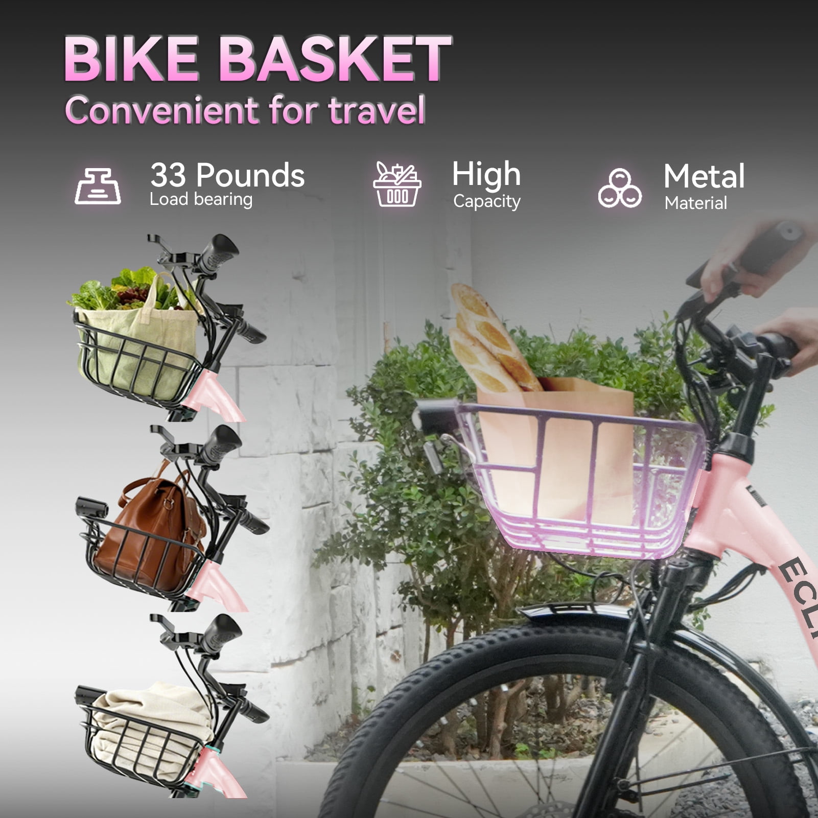 24 Inch Cruiser Electric Bike, E-Bike for Adults, Ebike with 48V 13AH Removable Battery, Step Through Ebike for Women Men,City Electric Bicycle,for City Commute Black