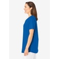 thumbnail image 3 of Woman Within Plus Size Short-Sleeve V-Neck Shirred Tee, 3 of 6