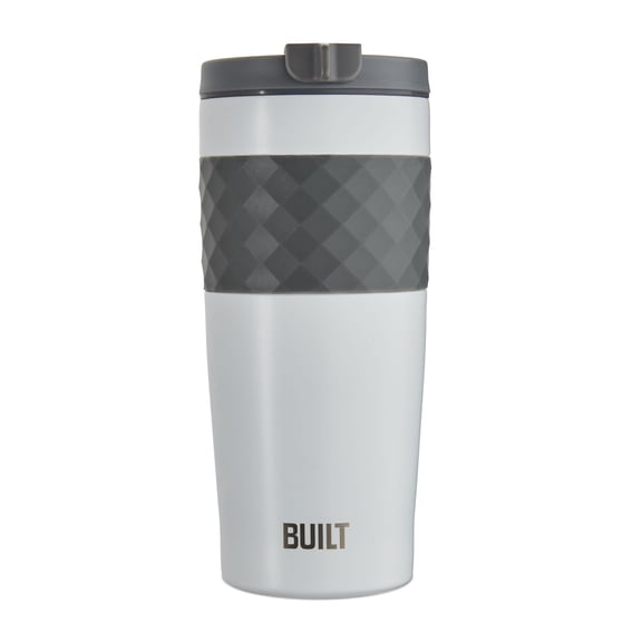 BUILT Morgan 20 oz Double-Wall Insulated Stainless Steel Tumbler Water Bottle, White