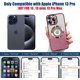 thumbnail image 2 of Funda magnética con MagSafe para iPhone 13 Pro, protección total, delgada, a prueba de golpes, antiarañazos, con purpurina y protector de lente de cámara, vista del logotipo y a prueba de polvo, 2 of 7