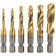 thumbnail image 1 of Set of 6 Thread Taps, Tap Drill, Metric Thread M3-M10 with Titanium-Coated HSS and Hexagonal Shank Tap Bits for Tapping Different Threads., 1 of 5