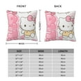 thumbnail image 2 of Hello Kitty Pillow Cover, Square Throw Pillow Cases For Couch Sofa Bed Living Room,Home Decorative, 12"X12", 2 of 9