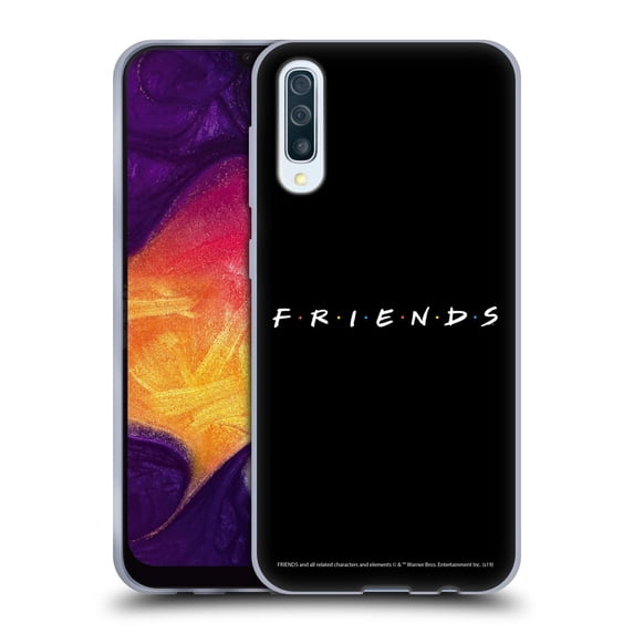 Head Case Designs Officially Licensed Friends TV Show Logos Black Soft Gel Case Compatible with Samsung Galaxy A50/A30s (2019)