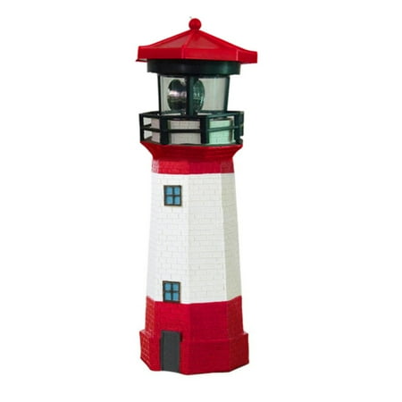 

Solar Powered Lighthouse with Rotating Lamp Bulb Garden Ornament Patio Light