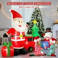 thumbnail image 3 of Yexmas 9FT Christmas Inflatables with Blow Up LED Lights, Santa Claus Snowman Train Gift Boxes & Christmas Tree for Indoor Outdoor Xmas Decoration, 3 of 8