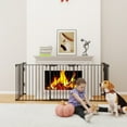 thumbnail image 2 of PawHut Dog Playpen Indoor for Small Medium Dogs with Door, Black, 2 of 10