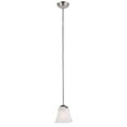 thumbnail image 1 of Design House 514851 Torino Traditional 1-Light Indoor Mini Pendant Dimmable Snow Glass for Kitchen Island Bar Dining Room, Satin Nickel, 1 of 11