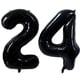 thumbnail image 1 of Globo LVMOQIQIU, lámina negra, número 24, 40 pulgadas, decoración de fiesta, 1 of 7