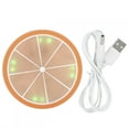 thumbnail image 1 of Barra de luz redonda ultrafina para karaoke, cócteles y cervezas: alfombrilla antideslizante para bebidas con LED y carga por USB en color naranja, 1 of 8