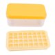 thumbnail image 4 of Bandeja para cubitos de hielo de una sola capa con tapa y caja de almacenamiento de hielo, molde para hacer hielo de silicona para cocina casera, amarillo, 4 of 5