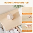 thumbnail image 2 of CONCETTA 3-Drawer Fabric Storage Dresser, Multipurpose Storage Chest with Steel Frame and Wooden Top, Space Saving Organizer for Bedroom, Closet, Home Office, Light Gray, 2 of 8