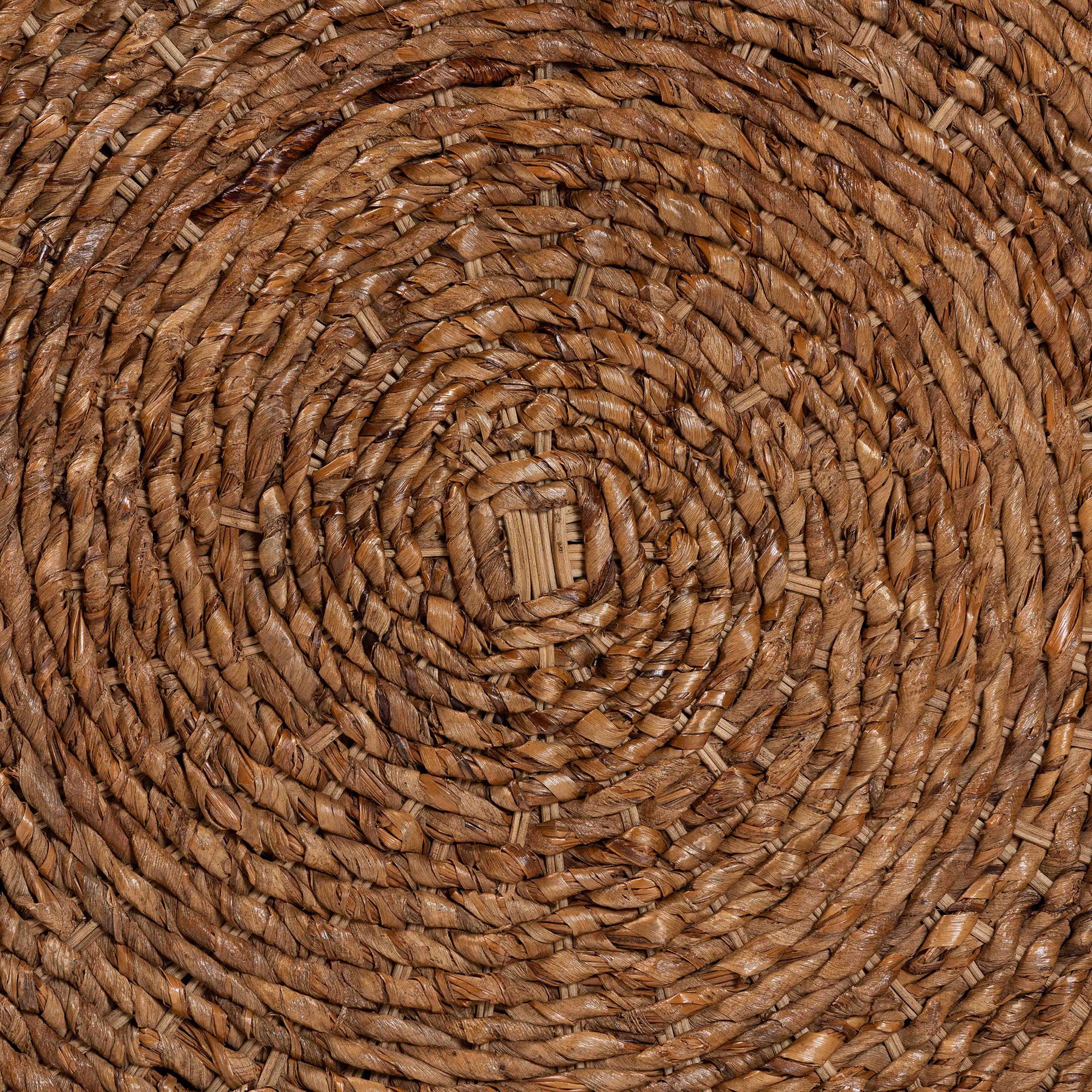 bali & pari Riau Boho Coffee Table, 47"W, Round, Natural Brown