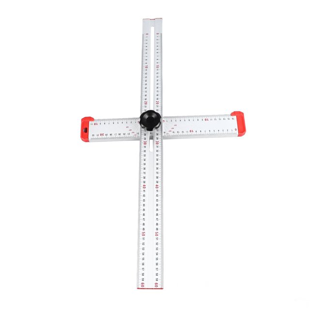 Woodworking T Square, T Type Woodworking Ruler Accurate Positioning Adjustable Angle 600mm for Construction Projects