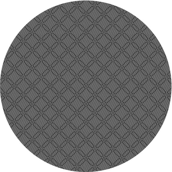 Ahgly Company Indoor Round Patterned Platinum Gray Area Rugs, 7' Round