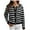 Black, variant on Odeerbi Striped Knit Cardigan Sweaters For Women Loose Winter Sweater 2025 Fashion Border Single Breasted Sweater Pink