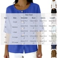 thumbnail image 3 of Women's Round Neck Short-Sleeved Button-Down Shirt Top, Casual Summer Blouse, 3 of 6
