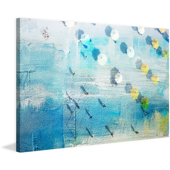 "Shadows on the Beach" Painting Print on Wrapped Canvas