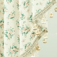 thumbnail image 7 of VOGOL Waterfall Valance 110"x43" Ultra Wide Farmhouse Vintage Floral Sheer Voile Swag with White Bead Fringe, 7 of 7