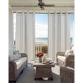 thumbnail image 4 of Cream Geometric Blackout Curtains 96 Inches Long for Bedroom,Modern White Stripe Abstract Distortion Art Thermal Insulated Room Darkening Black Out Window Curtain Grommet Living Room Curtains, 4 of 8