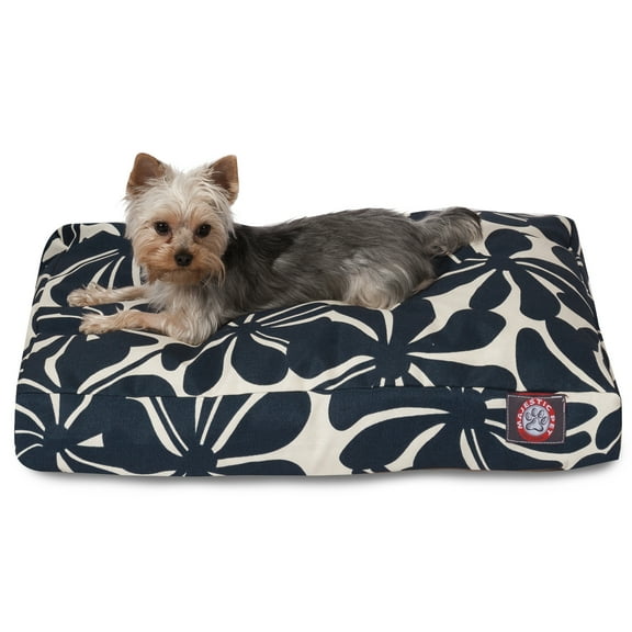 Majestic Pet | Plantation Rectangle Pet Bed For Dogs, Removable Cover, Navy Blue, Small