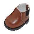 thumbnail image 3 of 1 par de zapatos de muñeca, zapatos de punta cuadrada para muñeca de 17cm, regalos para niña, ropa para cambiarse, juguete, muñeca suave, Mini bota de Marrón, 3 of 8