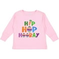 thumbnail image 3 of Inktastic Easter Hip Hop Hooray with Eggs and Carrot Boys or Girls Long Sleeve Toddler T-Shirt, 3 of 5